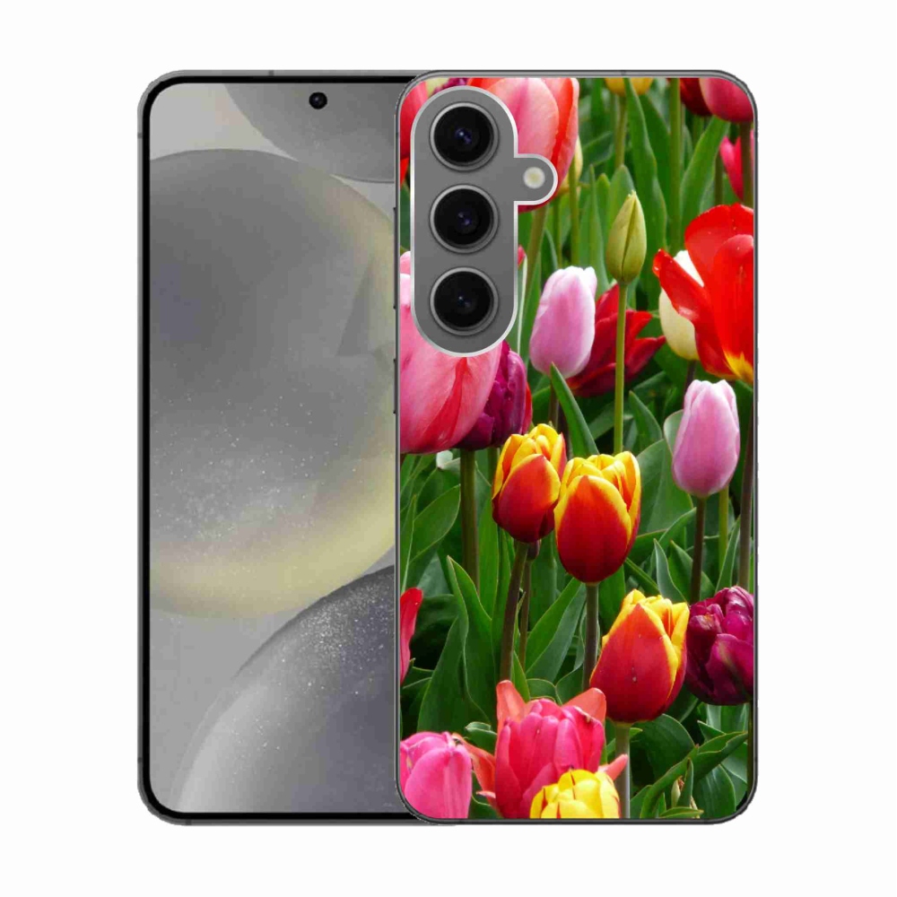Gélový kryt mmCase na Samsung Galaxy S24 - tulipány