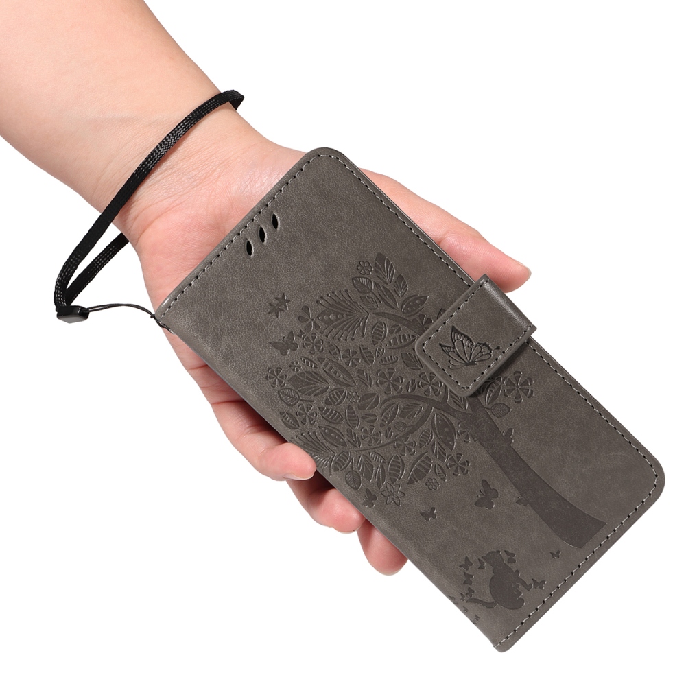 Trees knižkové púzdro na Xiaomi Redmi 15C 4G/5G (173mm) - šedé