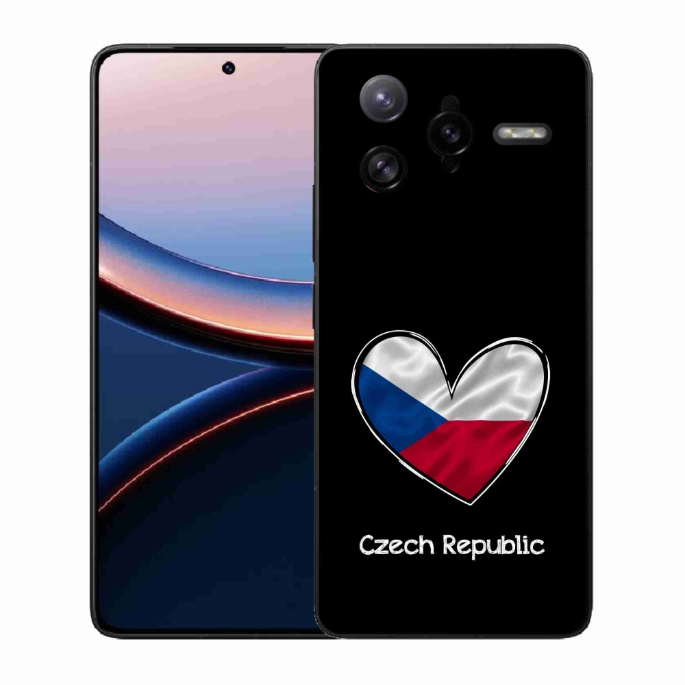 Gélový kryt mmCase na Xiaomi Poco F7 Ultra - vlajka srdca čierne pozadie
