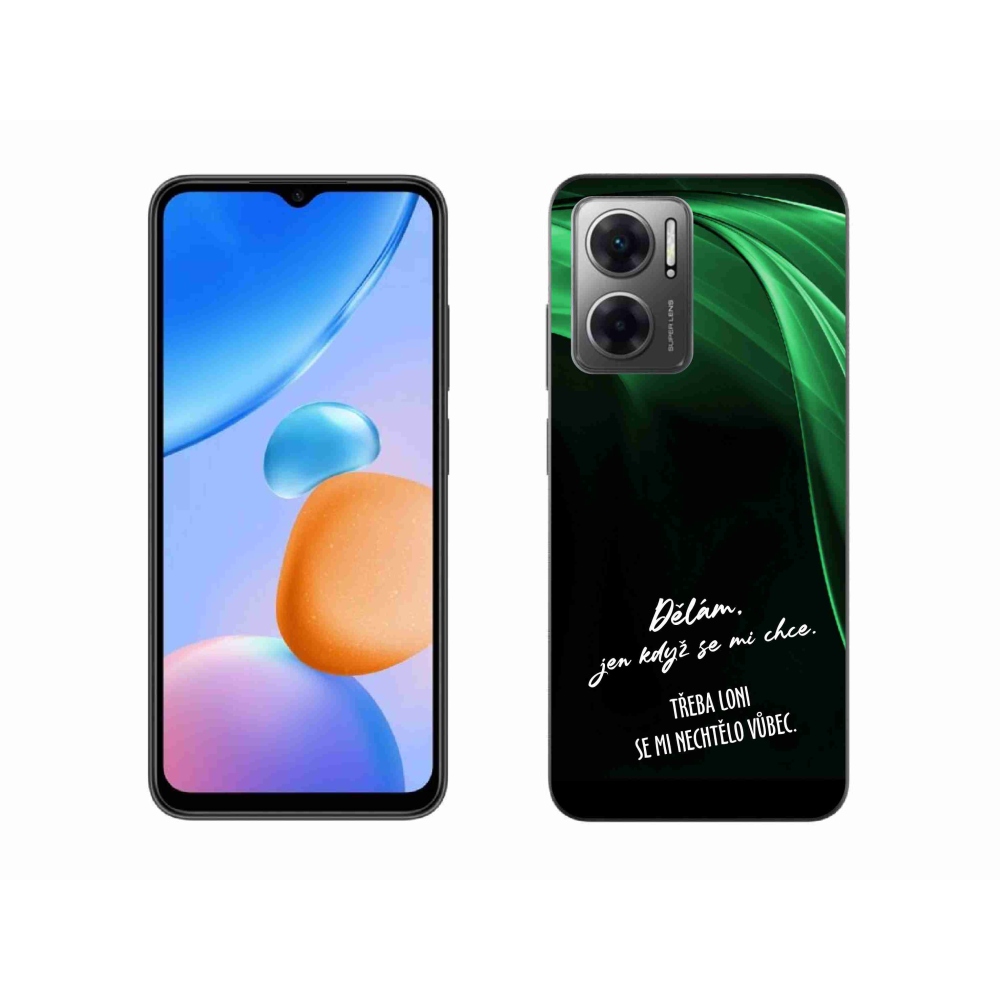 Gélový kryt mmCase na Xiaomi Redmi 10 5G - vtipný text 12 čierne pozadie