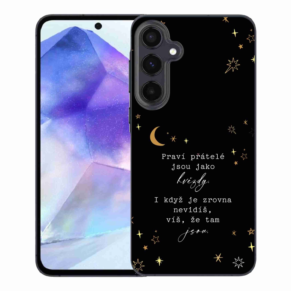 Gélový kryt mmCase na Samsung Galaxy A55 5G - citát 6 čierne pozadie