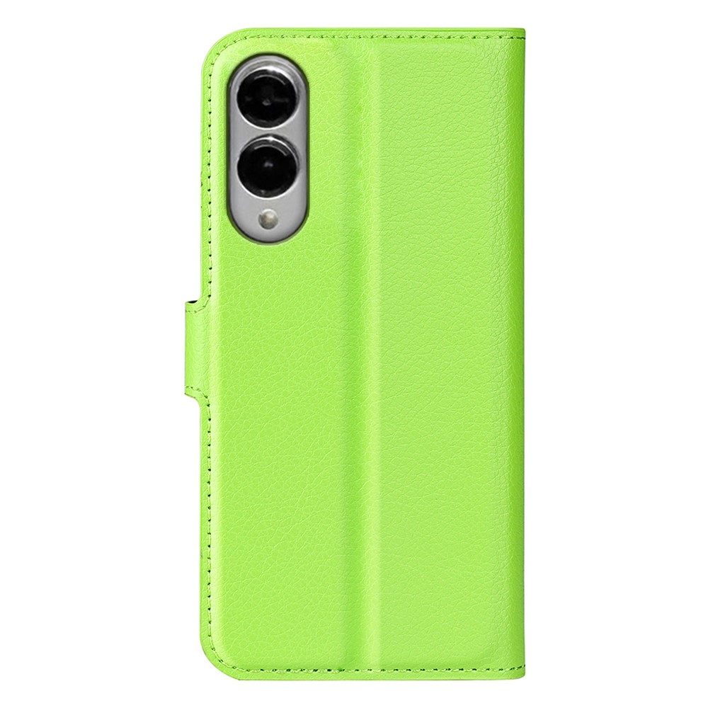 Litchi knižkové púzdro na Samsung Galaxy S25 Edge - zelené