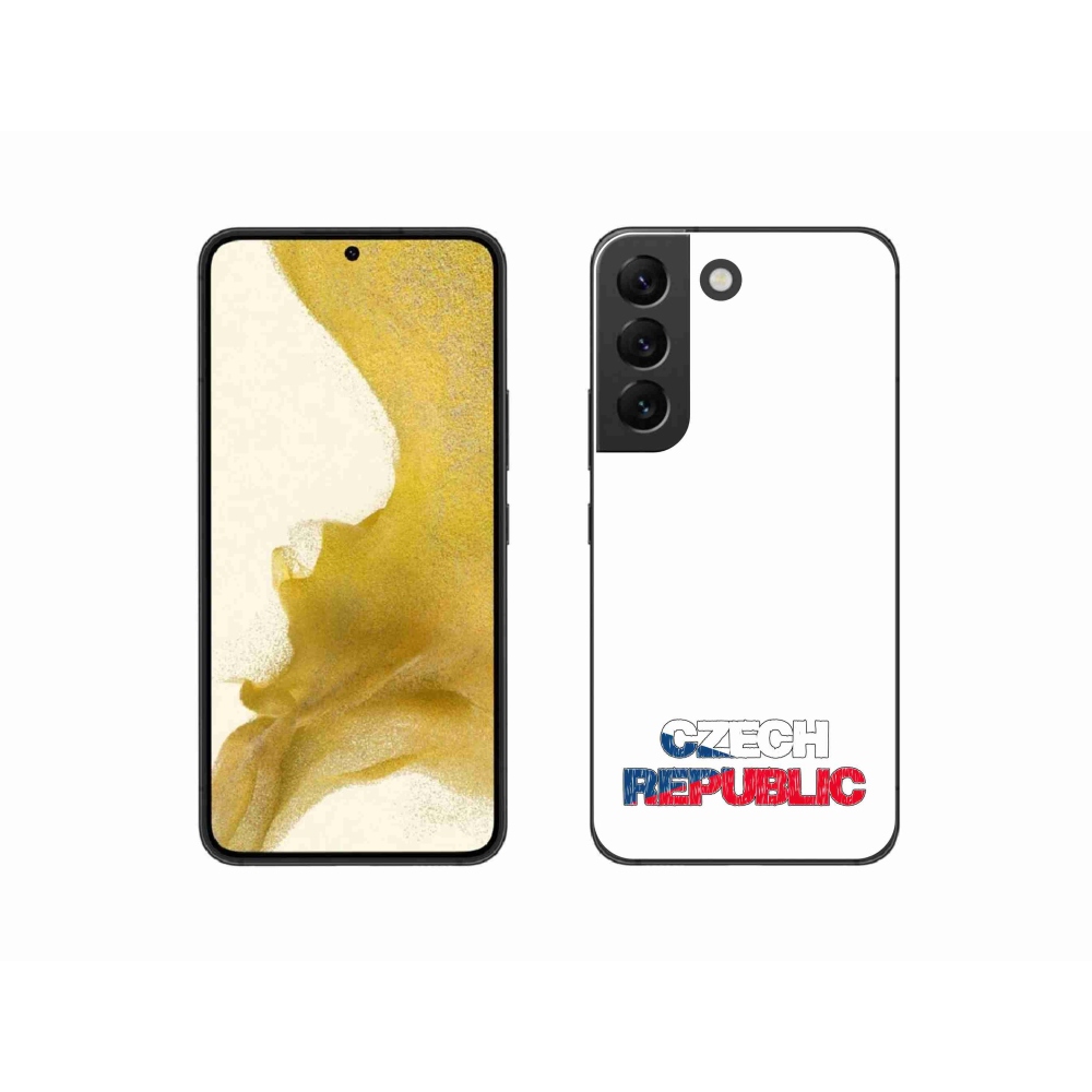 Gélový kryt mmCase na Samsung Galaxy S22 5G - Czech Republic biele pozadie