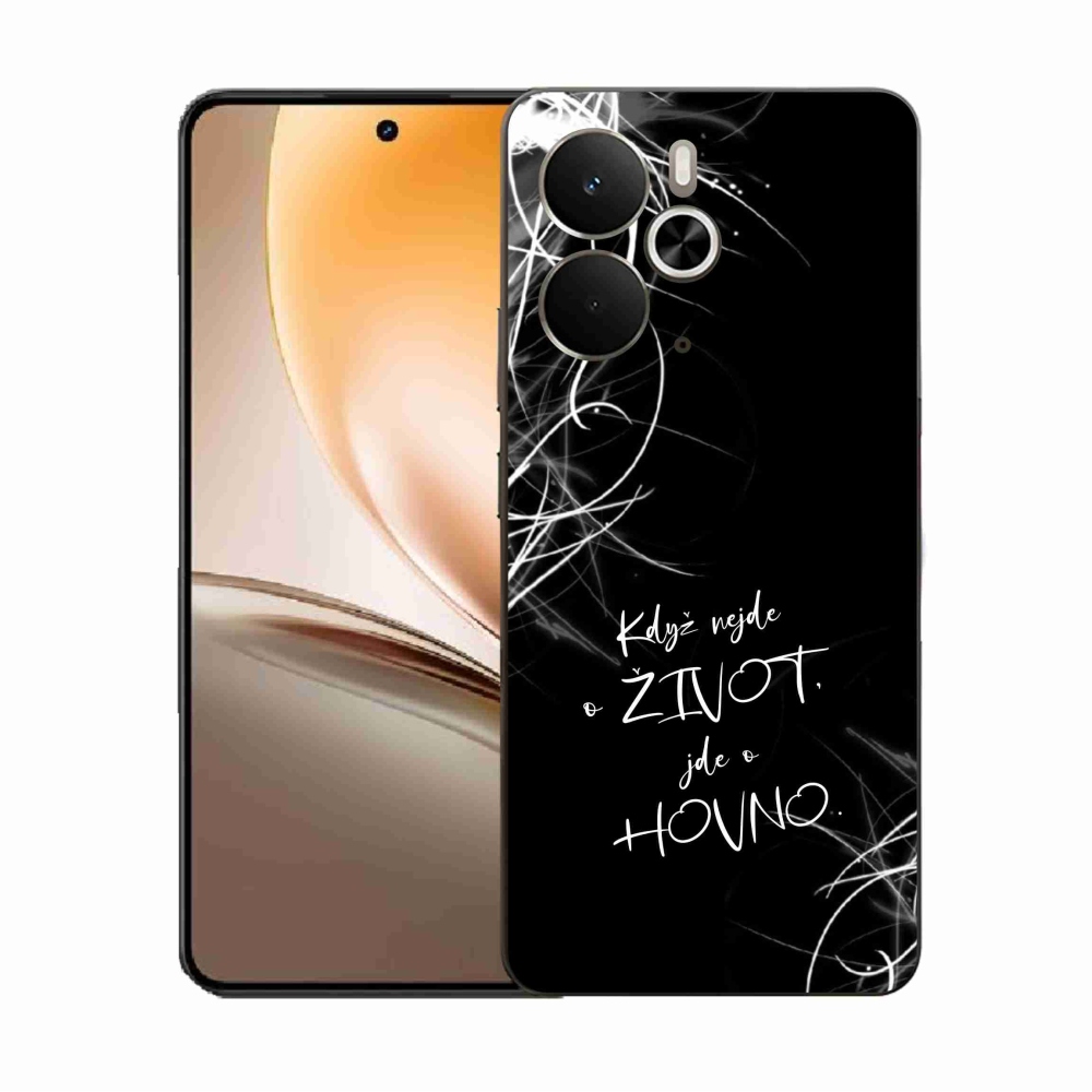Gélový kryt mmCase na Realme 14 5G - vtipný text 16 čierne pozadie
