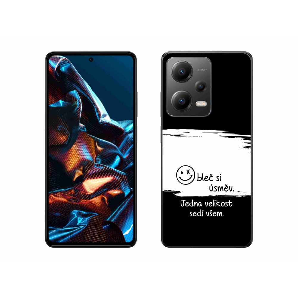 Gélový kryt mmCase na Xiaomi Redmi Note 12 Pro 5G - vtipný text 8 bieločierne pozadie