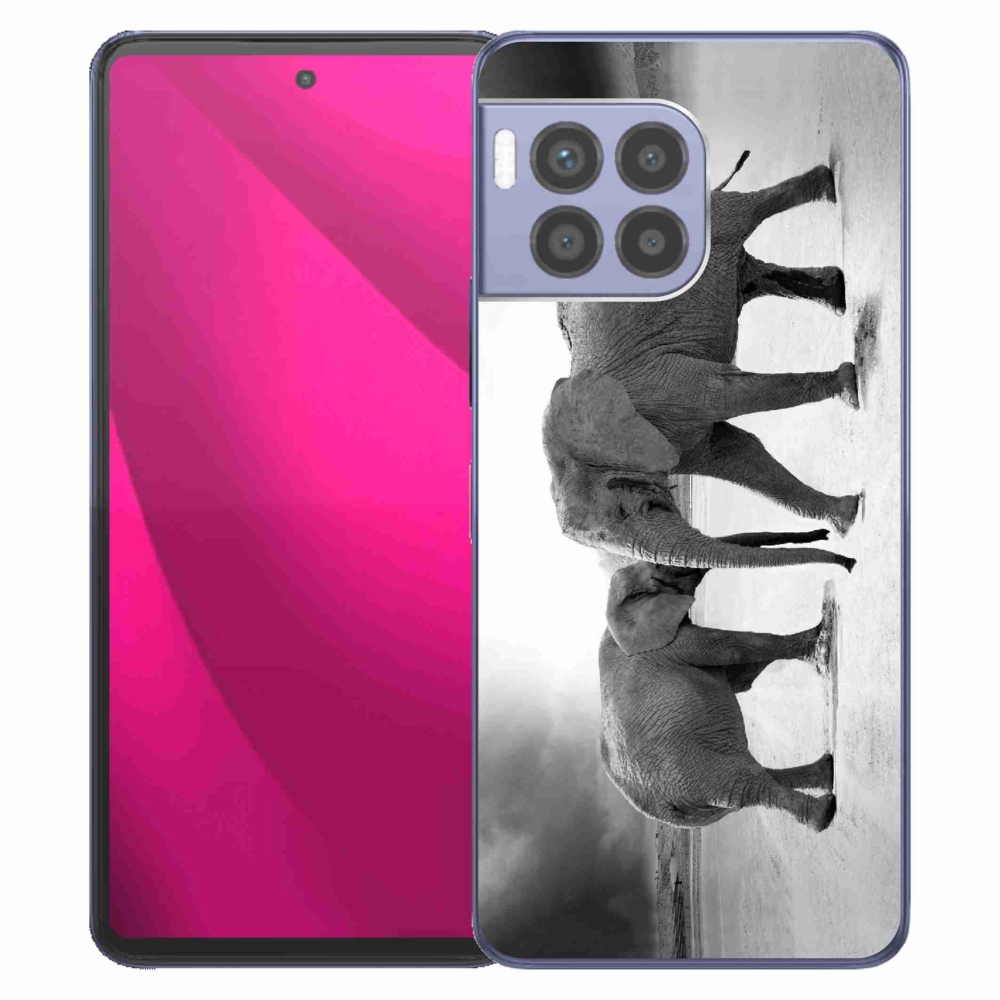 Gélový kryt mmCase na T-Mobile T Phone 2 Pro - čiernobieli slony