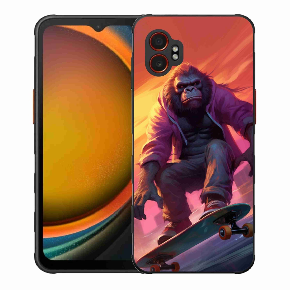 Gélový kryt mmCase na Samsung Galaxy Xcover 7 Pro - gorila na skateboarde