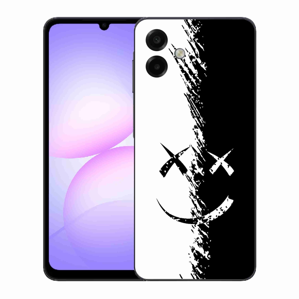 Gélový kryt mmCase na Samsung Galaxy A07 4G - čiernobiely smajlík