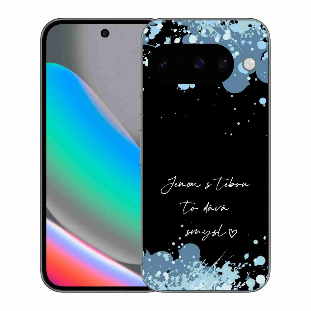 Gélový kryt mmCase na Google Pixel 10 - zamilovaný text čierne pozadie