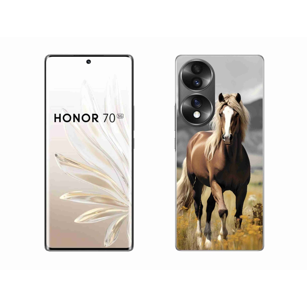 Gélový kryt mmCase na Honor 70 - hnedý kôň 1