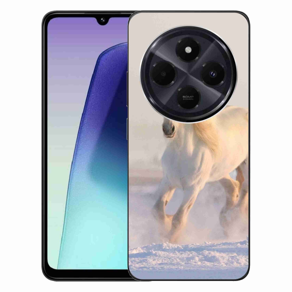 Gélový obal mmCase na Xiaomi Redmi 14C/Poco C75 - kôň v snehu