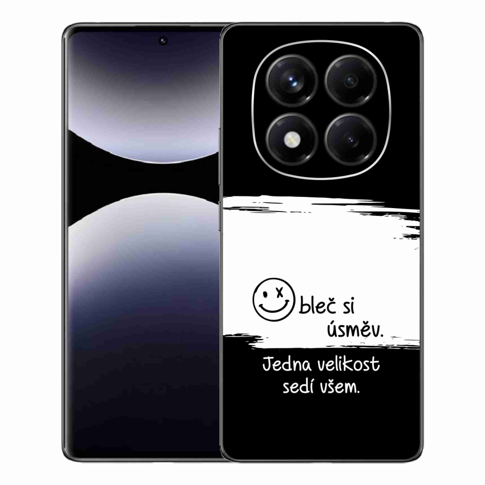 Gélový kryt mmCase na Xiaomi Redmi Note 14 Pro - vtipný text 8 bieločierne pozadie