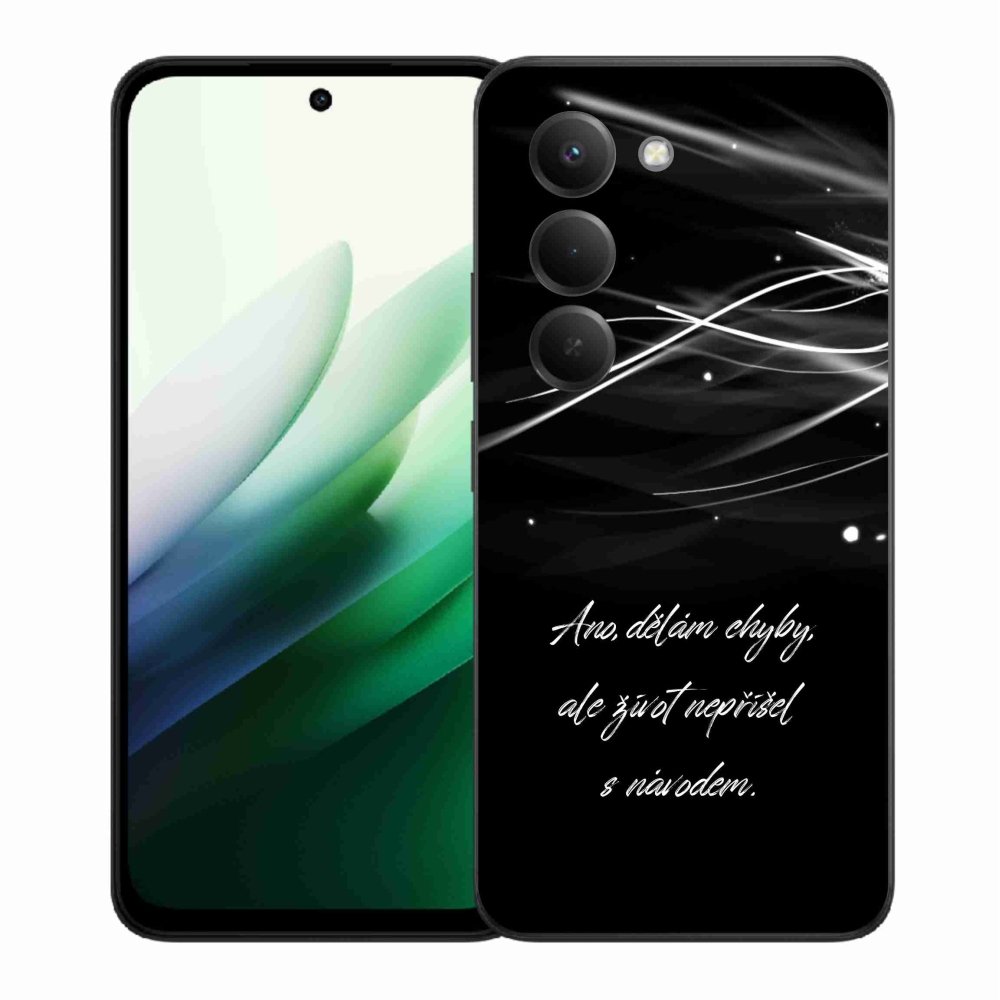 Gélový kryt mmCase na Xiaomi Redmi 15 5G (169mm) - citát čierne pozadie