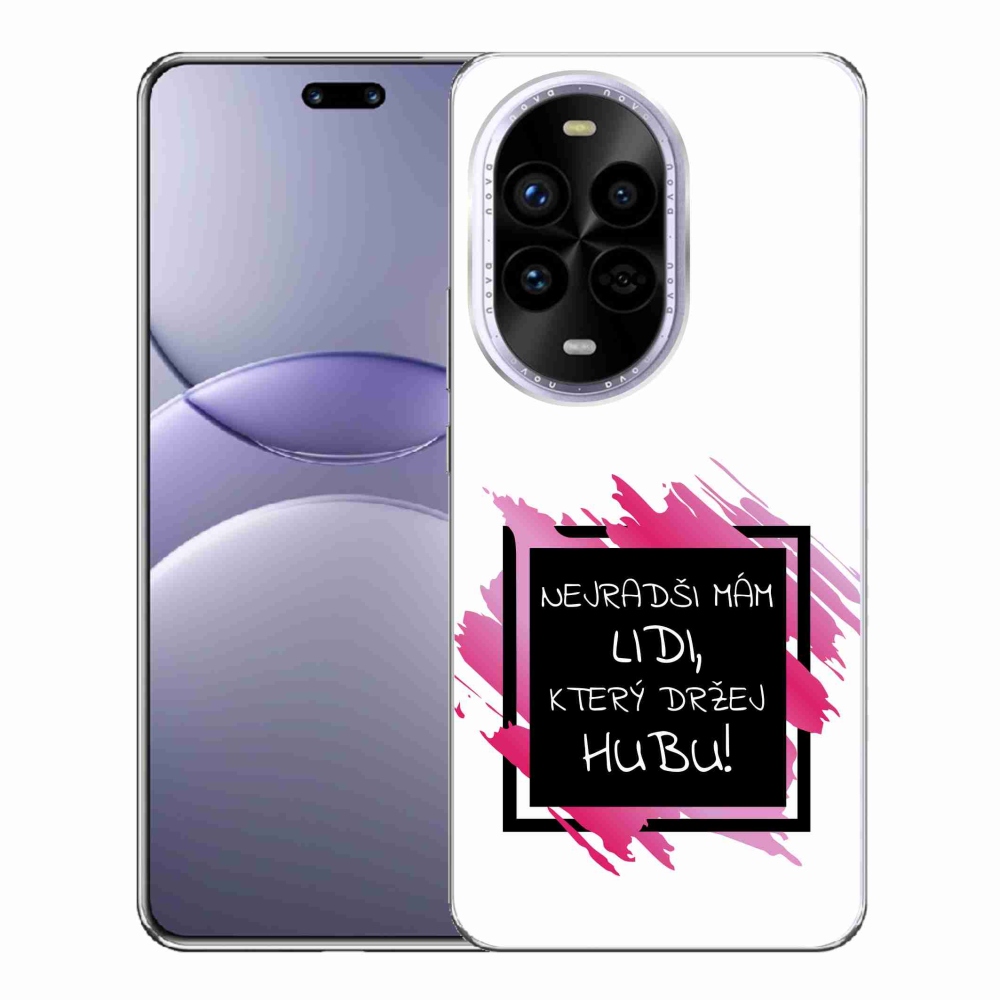Gélový kryt mmCase na Huawei Nova 13 Pro 5G - vtipný text 7 čiernobiele pozadie