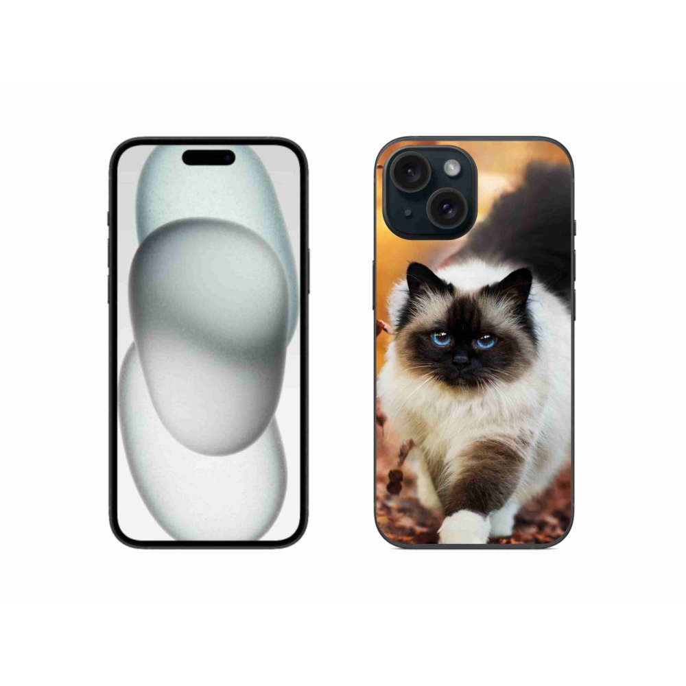 Gélový obal mmCase na iPhone 15 - mačka