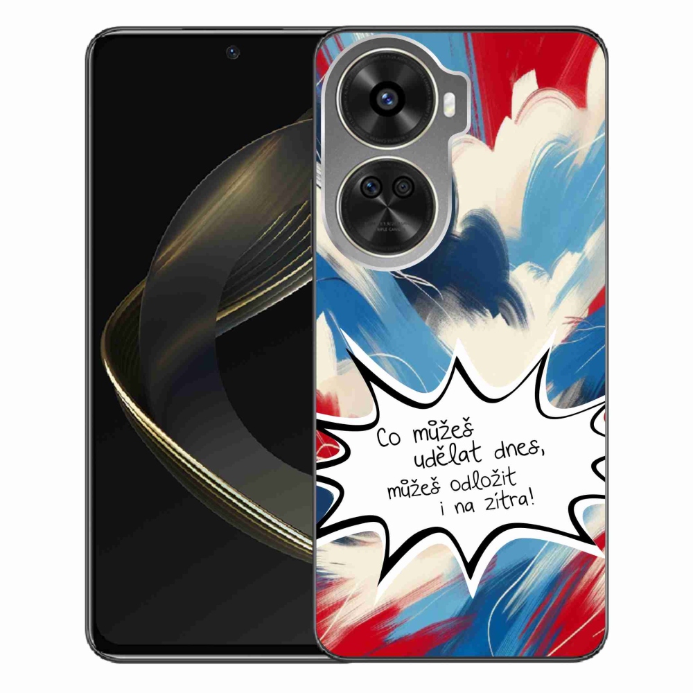 Gélový kryt mmCase na Huawei Nova 12 SE - vtipný text 9 biele pozadie