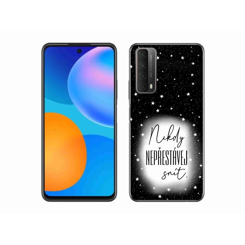 Gélový kryt mmCase na Huawei P Smart (2021) - citát 1 bieločierne pozadie