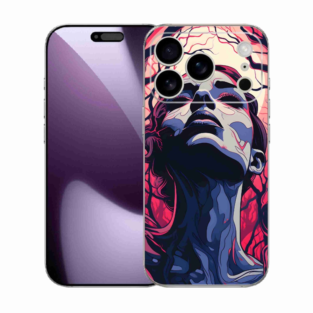 Gélový kryt mmCase na iPhone 17 Pro - abstraktná tvár