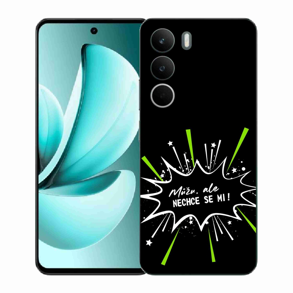 Gélový kryt mmCase na Realme C71 - vtipný text 11 čierne pozadie
