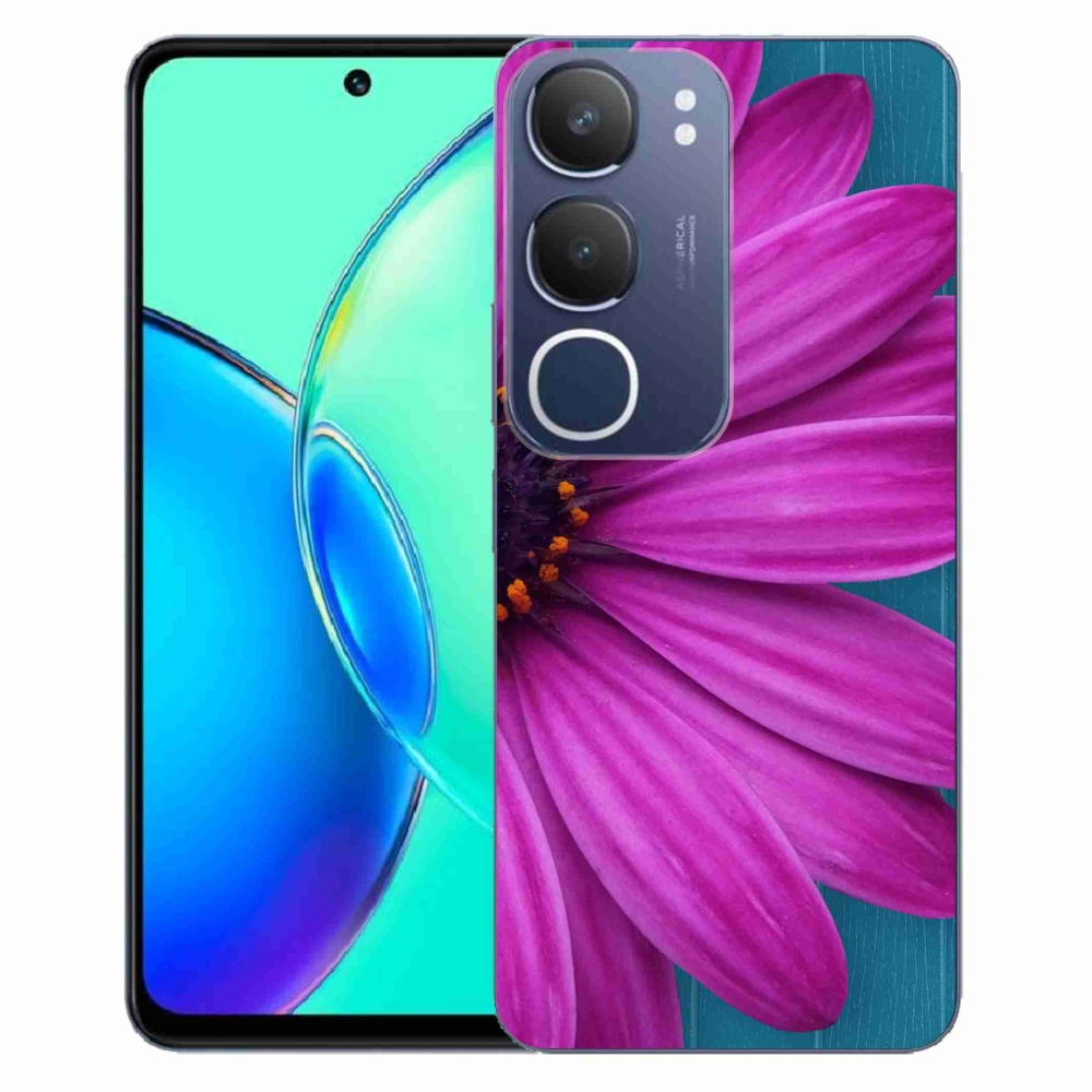 Gélový kryt mmCase na Vivo Y19s - fialová margaréta