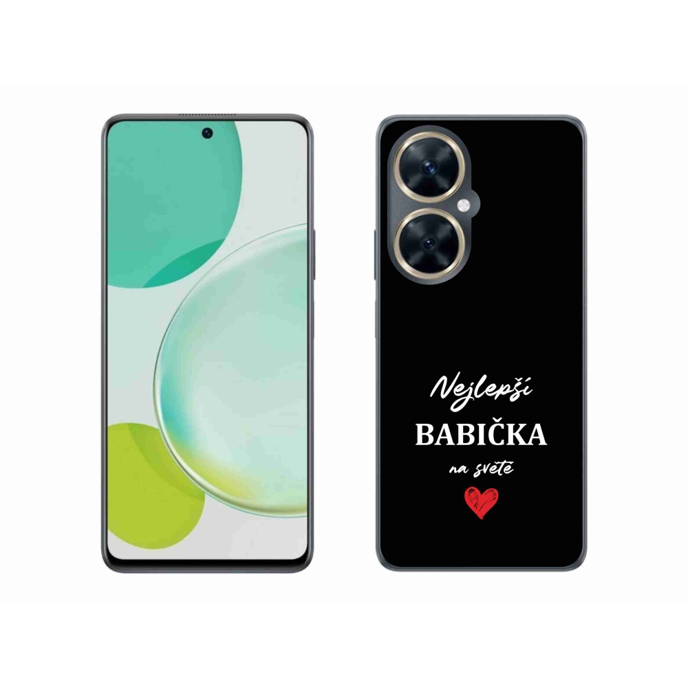 Gélový kryt mmCase na Huawei Nova 11i - najlepšia babička 1 čierne pozadie