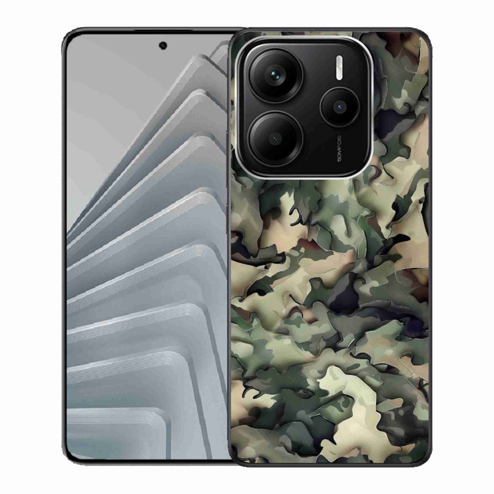 Gélový kryt mmCase na Xiaomi Redmi Note 14 5G - maskáčový vzor 9