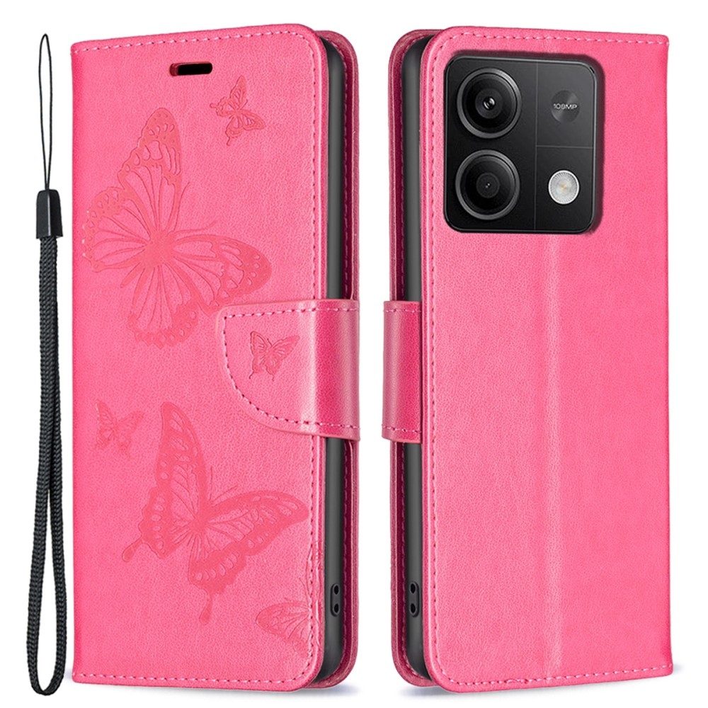 Butterfly knižkové púzdro na Xiaomi Redmi Note 13 5G - rose