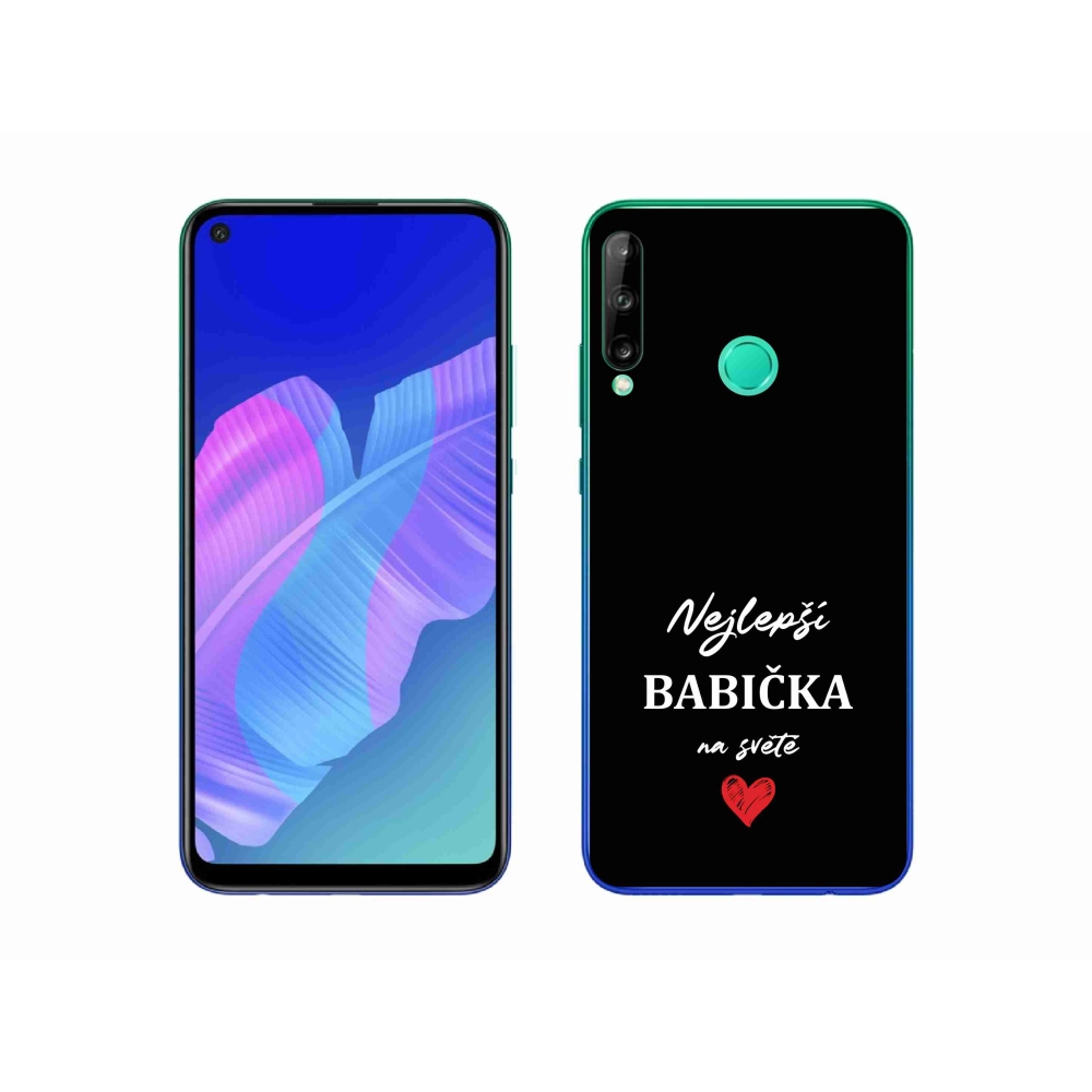 Gélový kryt mmCase na Huawei P40 Lite E - najlepšia babička 1 čierne pozadie
