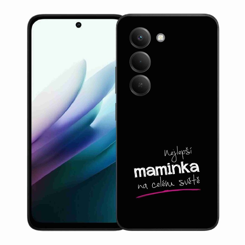 Gélový kryt mmCase na Xiaomi Redmi 15 4G/5G (171mm) - najlepšia mamička 4 čierne pozadie