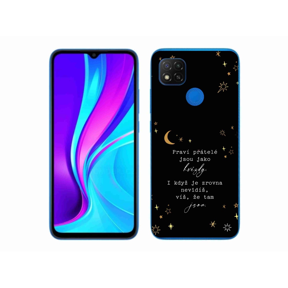 Gélový kryt mmCase na Xiaomi Redmi 9C - citát 6 čierne pozadie