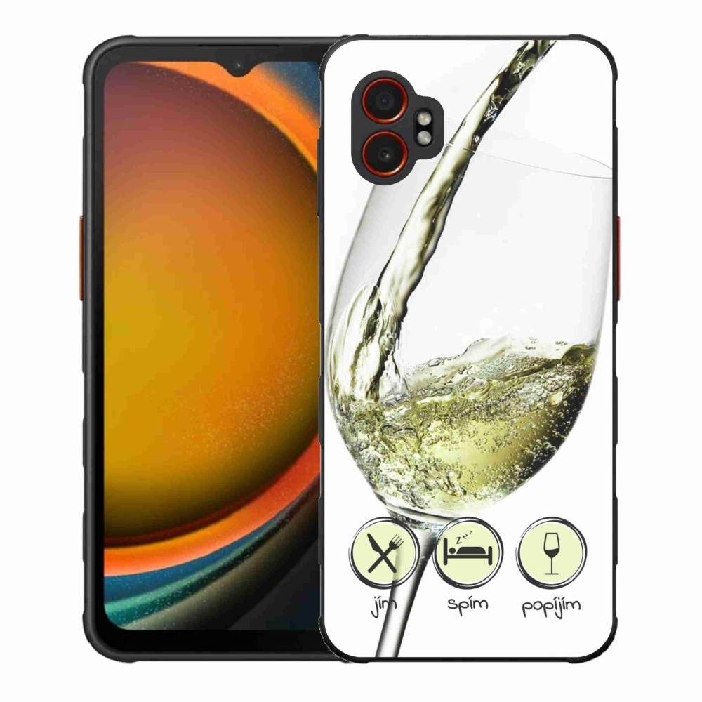 Gélový kryt mmCase na Samsung Galaxy Xcover 7 Pro - pohár vína bielej