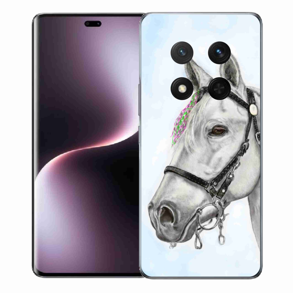 Gélový kryt mmCase na Honor Magic 7 Lite 5G - biely kôň 1