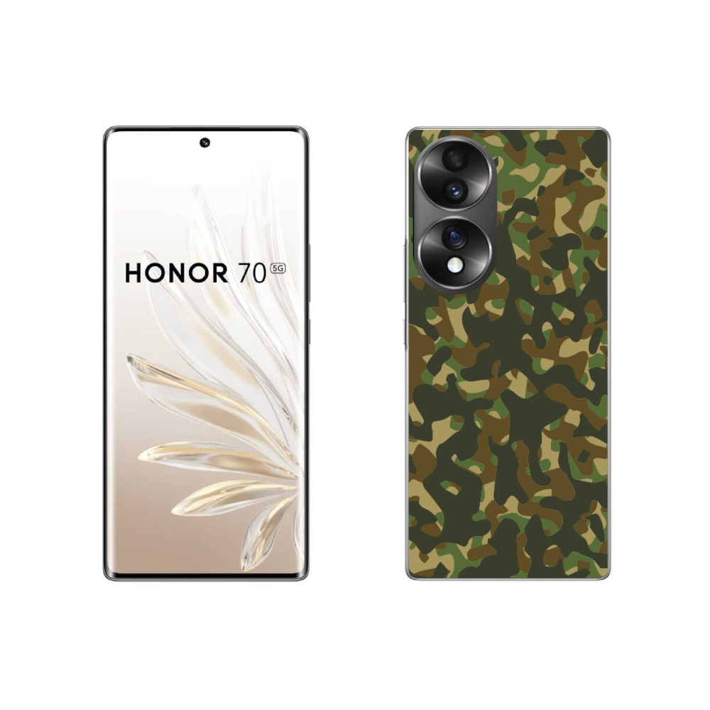 Gélový kryt mmCase na Honor 70 - maskáčový vzor 1