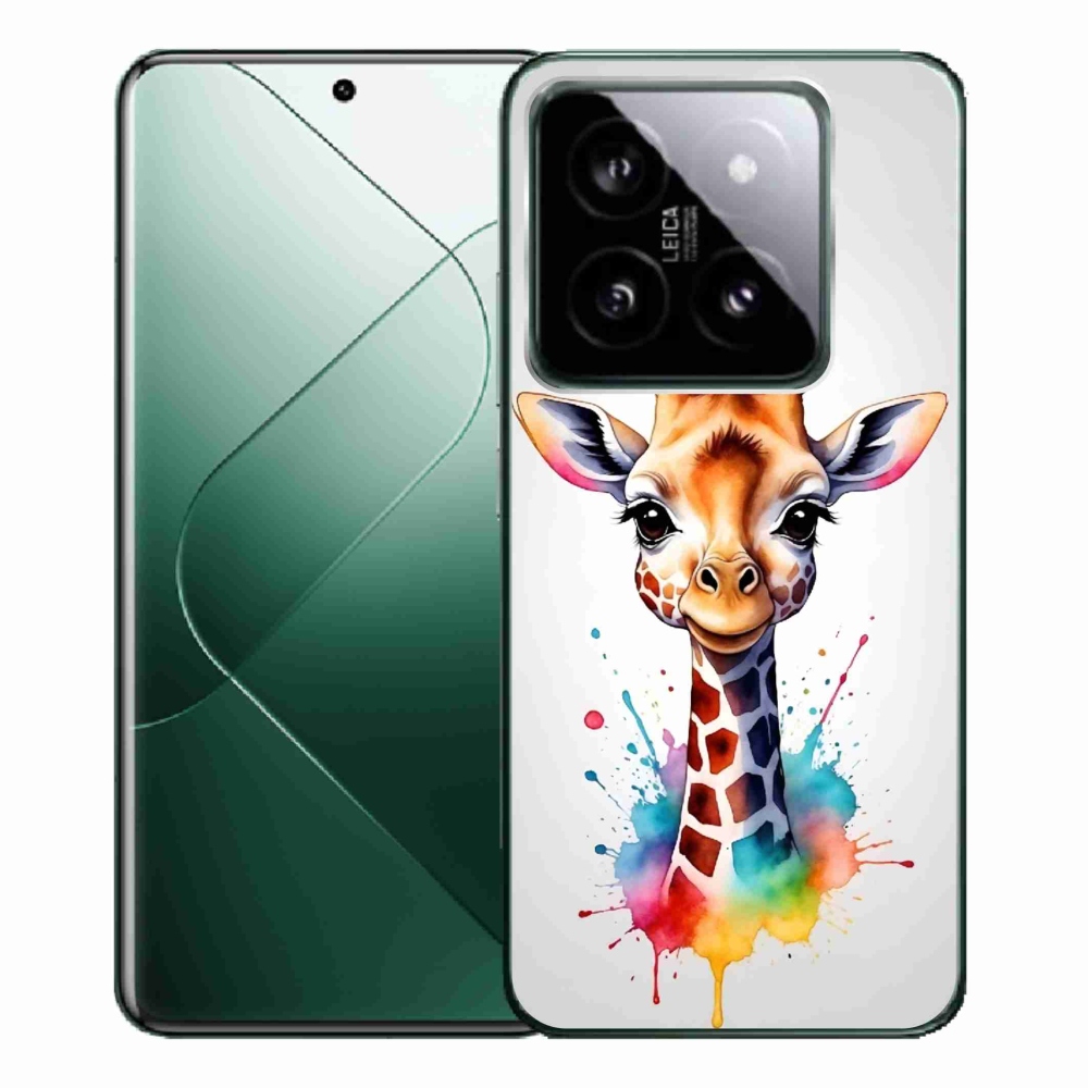 Gélový kryt mmCase na Xiaomi 14 Pro - žirafa 1