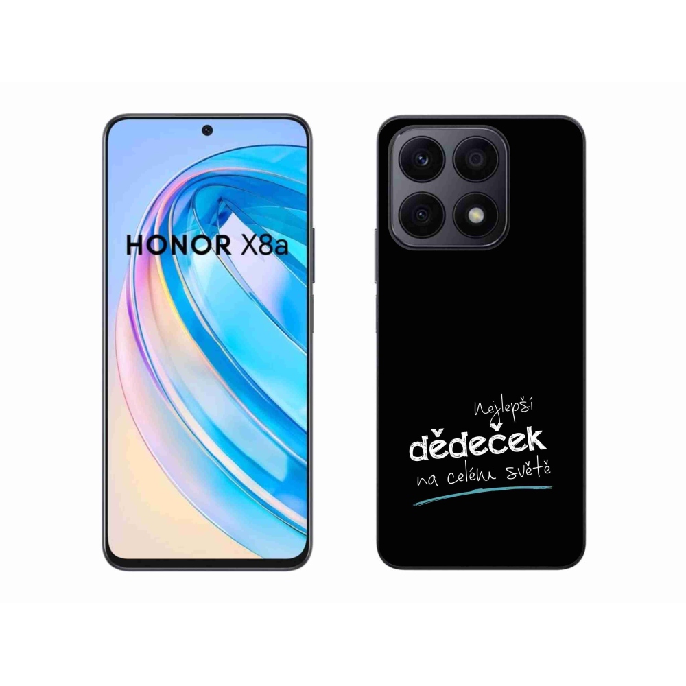 Gélový kryt mmCase na Honor X8a - najlepší dedko 3 čierne pozadie