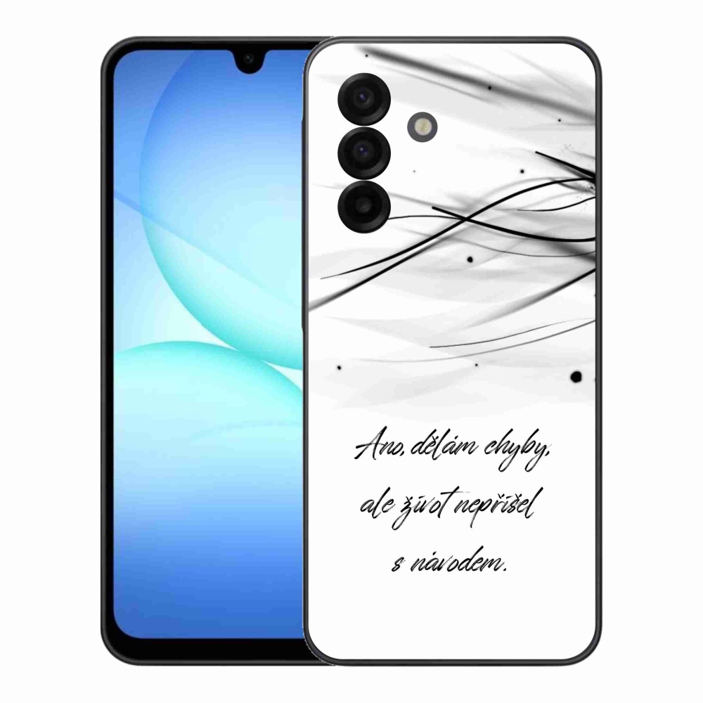 Gélový kryt mmCase na Samsung Galaxy A17 4G/5G - citát biele pozadie