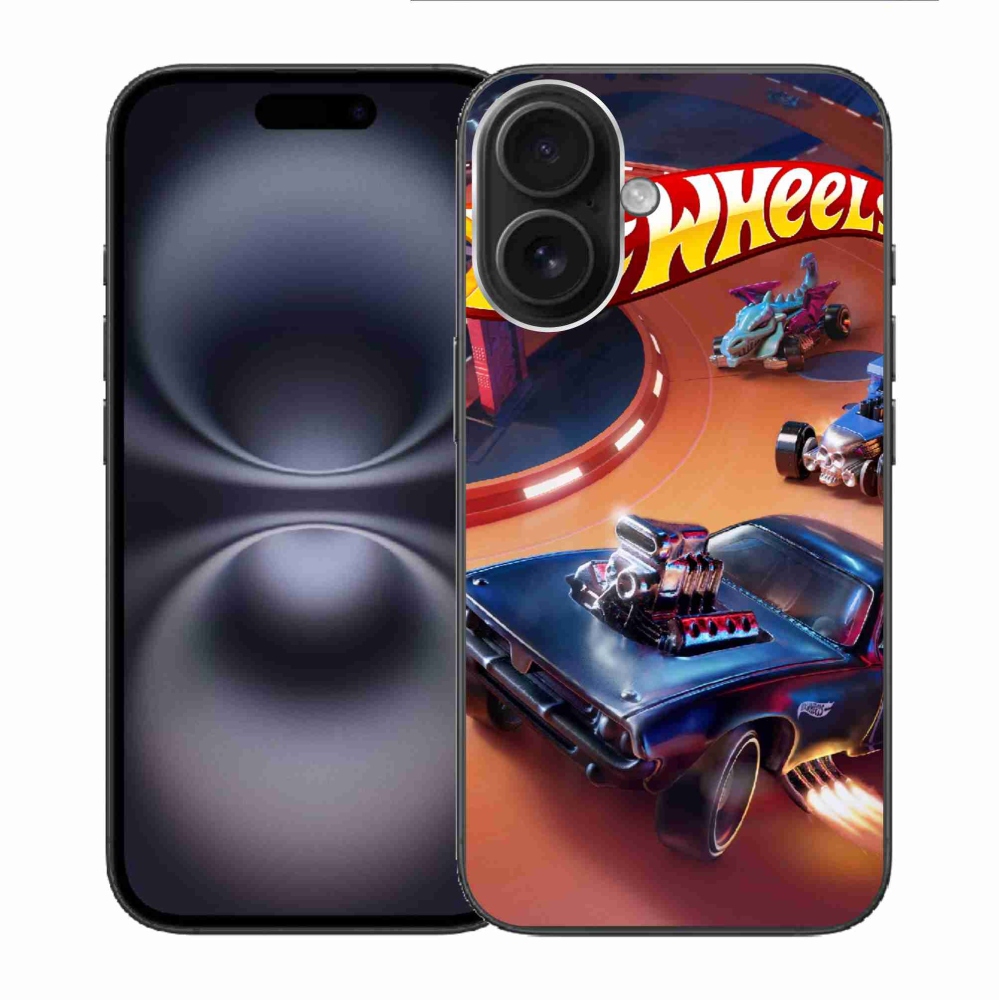 Gélový kryt mmCase na iPhone 16 - hot wheels