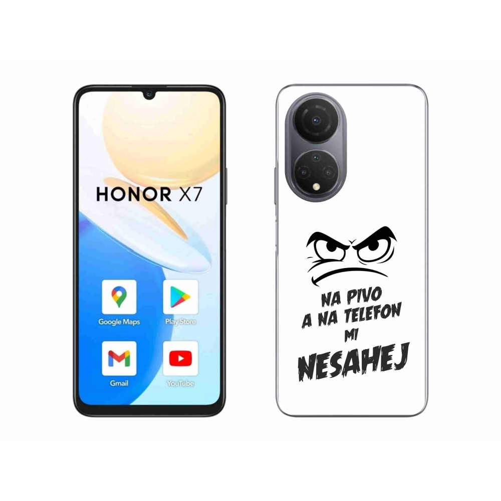 Gélový kryt mmCase na Honor X7 - pivný motív 2 biele pozadie