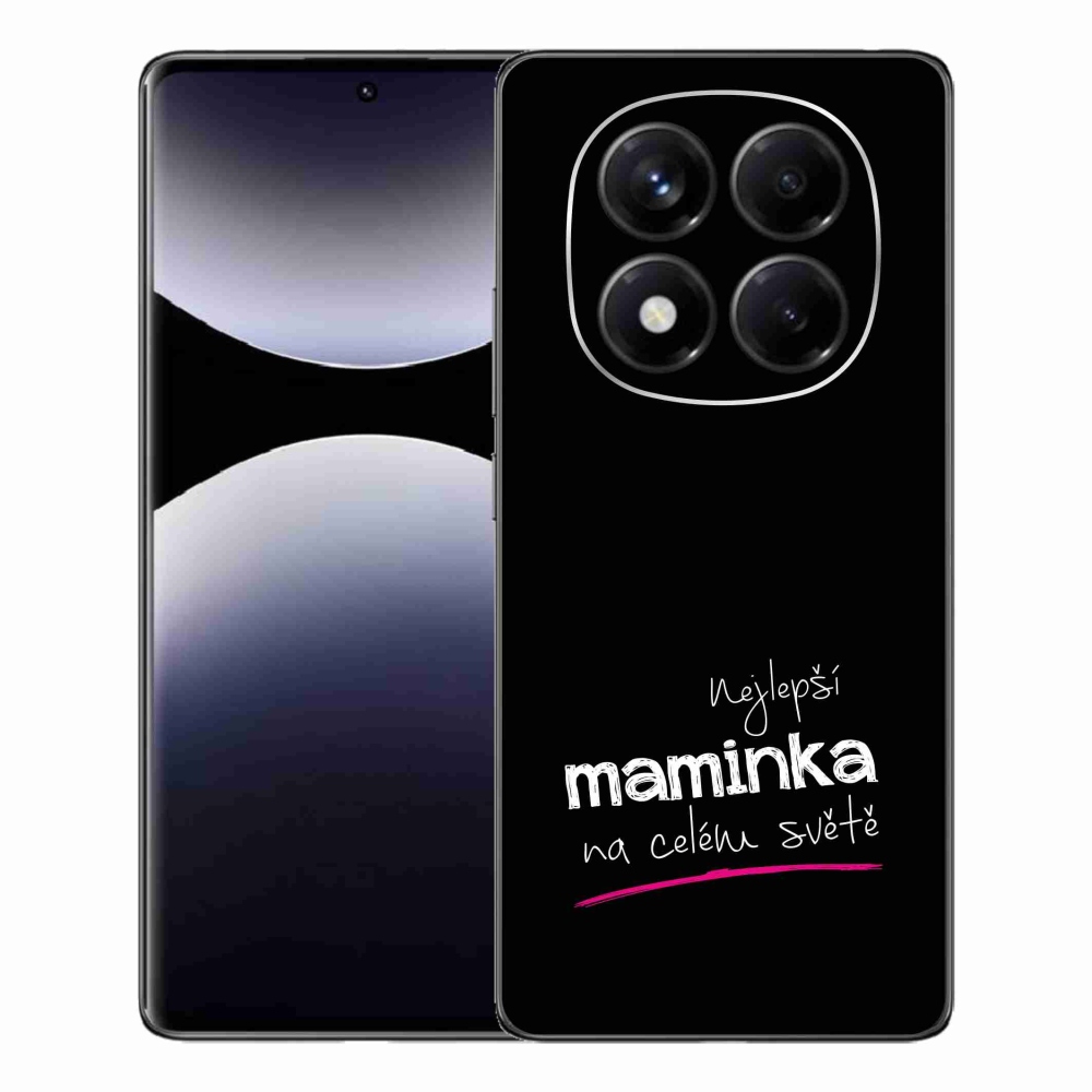 Gélový kryt mmCase na Xiaomi Redmi Note 14 Pro - najlepšia mamička 4 čierne pozadie