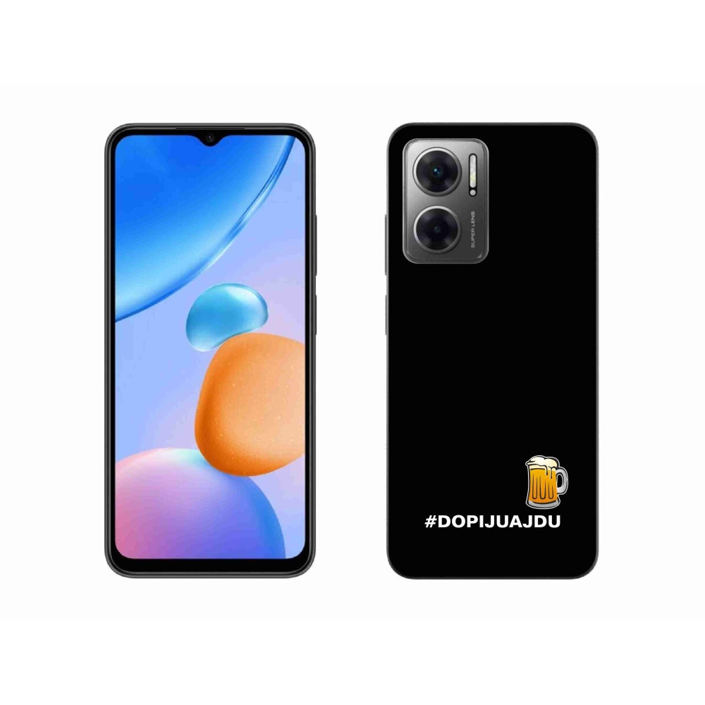 Gélový kryt mmCase na Xiaomi Redmi 10 5G - pivný motív 1 čierne pozadie