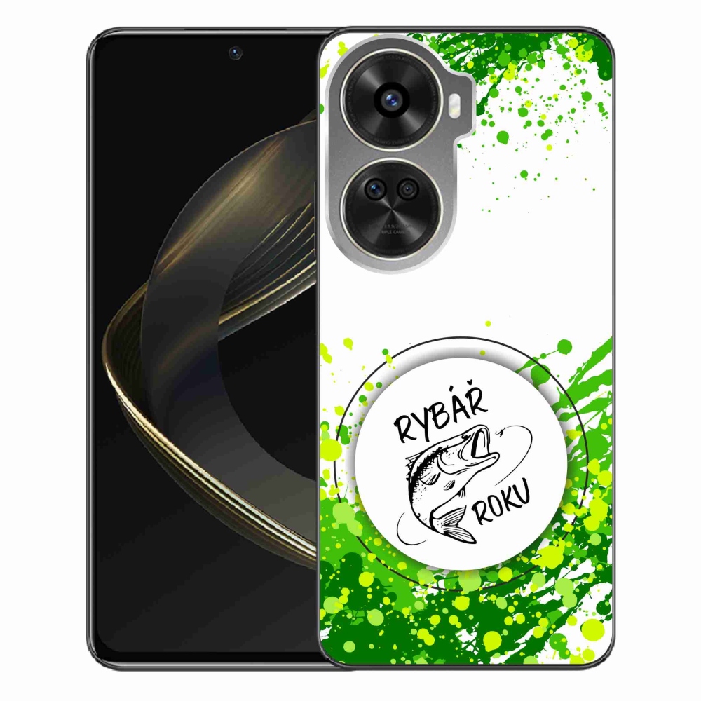 Gélový kryt mmCase na Huawei Nova 12 SE - rybár roku biele pozadie