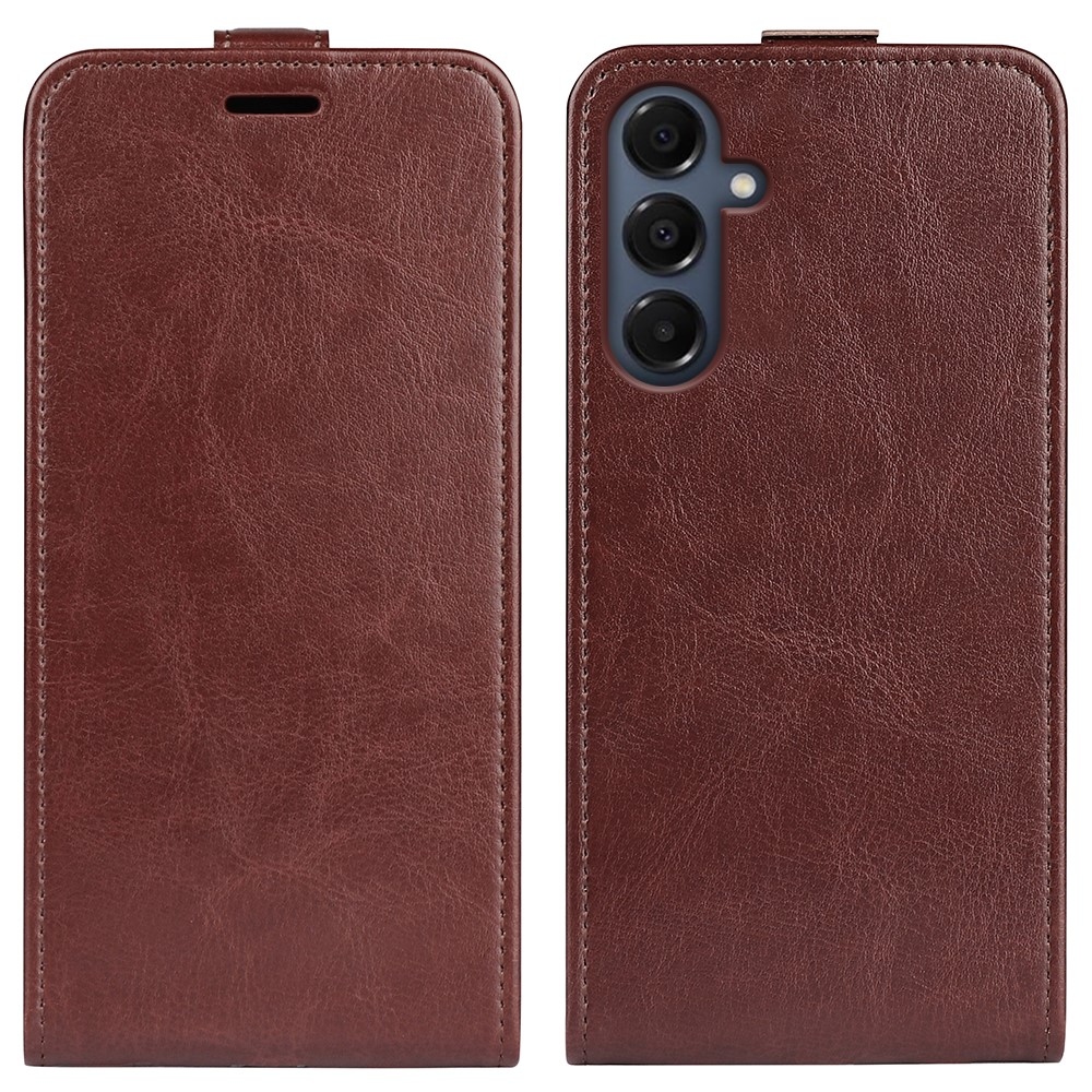Vertical knižkové púzdro na Samsung Galaxy A17 5G - hnedé