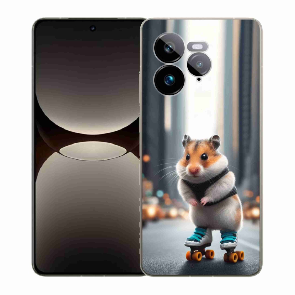 Gélový kryt mmCase na Realme GT 7 Pro 5G - škrečok na korčuliach