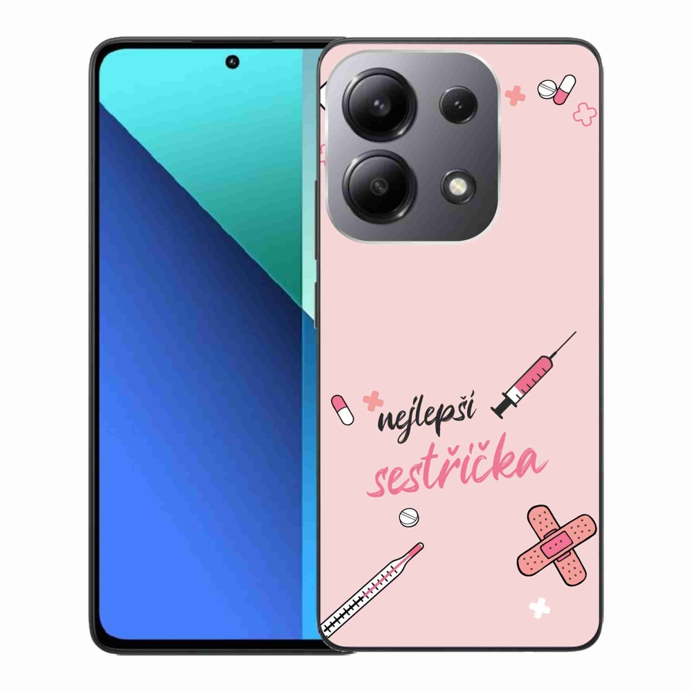 Gélový kryt mmCase na Xiaomi Redmi Note 13 - najlepšia sestrička ružové pozadie