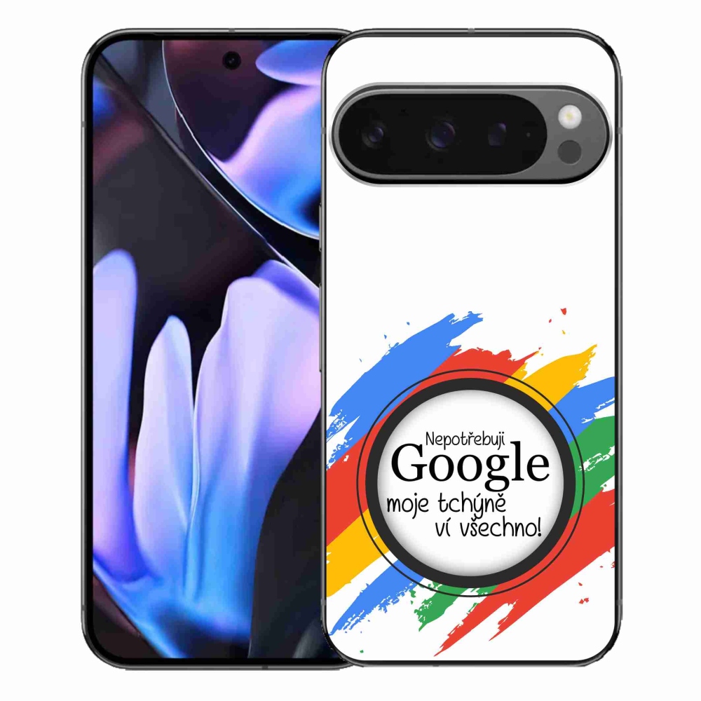 Gélový kryt mmCase na Google Pixel 9 Pro XL - svokra vie všetko biele pozadie