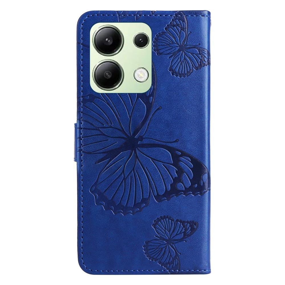 Big Butterfly knižkové púzdro na Xiaomi Redmi Note 13 - modré