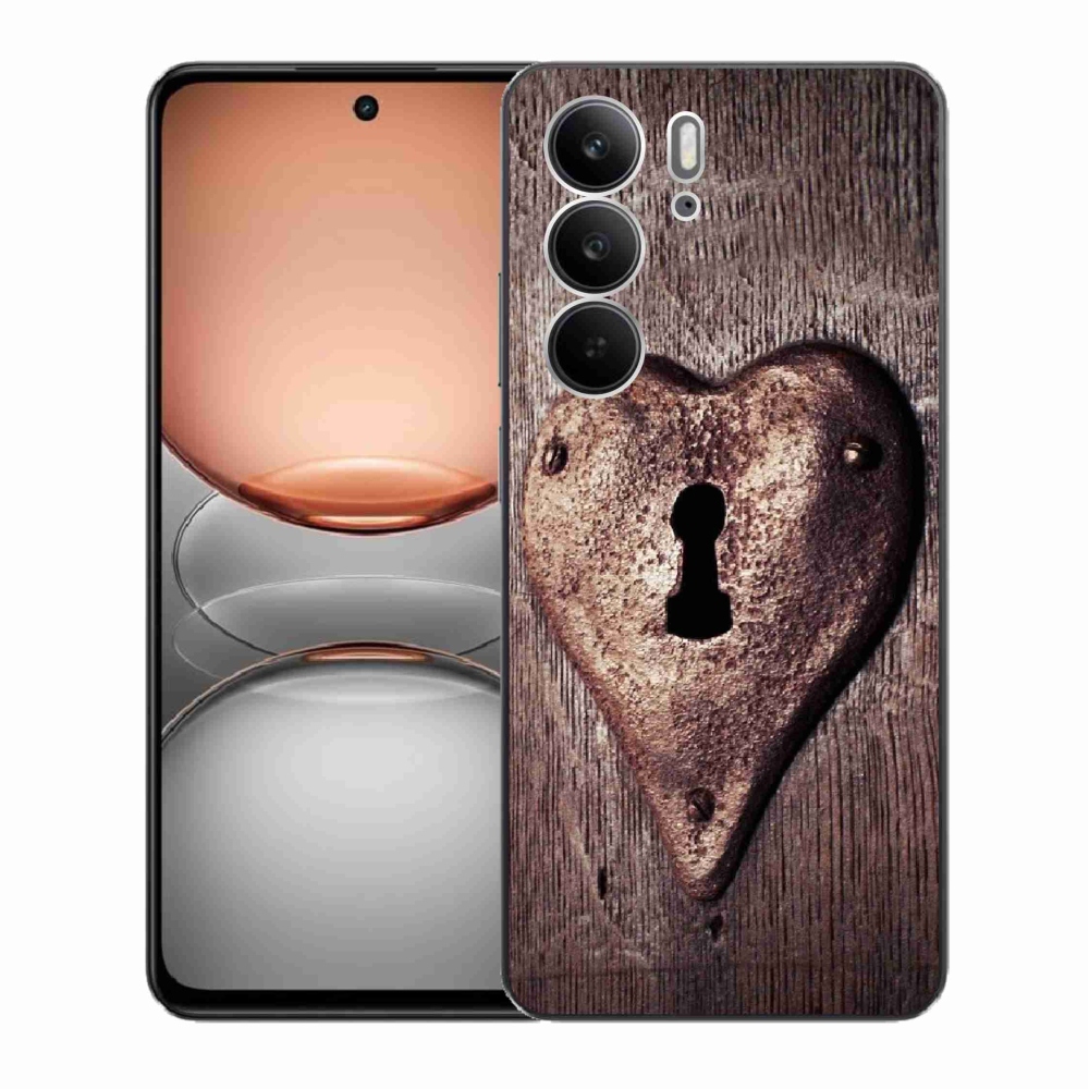 Gélový kryt mmCase na Realme C75 - zámok v tvare srdca