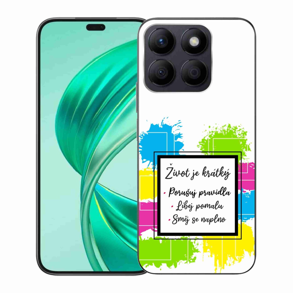 Gélový kryt mmCase na Honor X8b - citát 5 biele pozadie