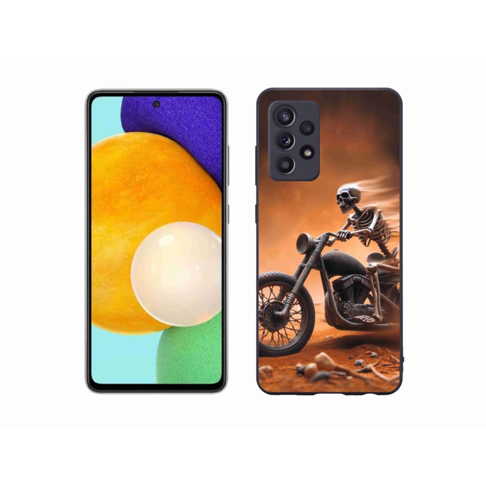 Gélový kryt mmCase na Samsung Galaxy A52/A52 5G - kostra na motorke