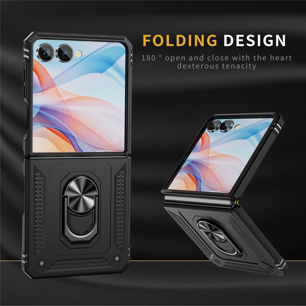 Ring odolný kryt na Samsung Galaxy Z Flip7 5G - čierny